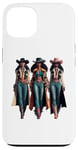 Coque pour iPhone 13 Black Cowgirl Western Rodeo Melanin Black History Texas