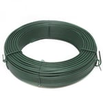 Linxor - Fil de tension en acier galvanisé plastifié pour grillage ou autre - 100 m x 2.7mm ø - Vert