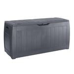 Coffre De Jardin 270l Résine Gris Anthracite Hollywood Keter