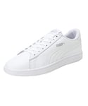 PUMA Unisex Smash V2 L Low-top Sneakers, White White, 10.5 UK