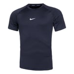 Nike Dri-Fit Pro Tight Fitness T-shirt Hommes - Bleu Foncé , Blanc