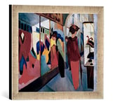 Kunst für Alle 'Encadré Image de August Macke Mode Magasin, Art Impression dans Le Cadre de Haute qualité Photos Fait Main, 40 x 30 cm, Argent Raya