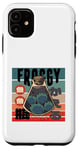 Coque pour iPhone 11 Couvercle en liège grenouilles japonais ludique moderne