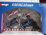 COFFRET DE 4 MINIATURES ALPINE F1 TEAM  B BURAGO 1/43  2022/2023 GASLY ET OCON