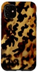 Coque pour iPhone 11 Brown Tortoise Pattern Tort Unique Girls Retro Fun