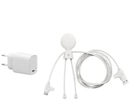 Chargeur Rapide Xoopar Mr Bio Fast Pack éco-Friendly - Adaptateur Secteur USB‑C 20W PD 3.0 - Compatible pour Smartphone iPhone/iPad/Samsung/Huawei/Xiaomi/Wiko/ - Blanc