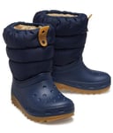 Crocs Classic Neo Puff Boot T Fashion, Navy/Gum, 9 UK Child