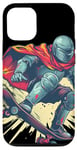 Coque pour iPhone 12/12 Pro Skateboard Chivalry avec cool Knight