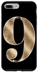 Coque pour iPhone 7 Plus/8 Plus 9 (neuf) Numéro préféré d'anniversaire Motif fleur de lys