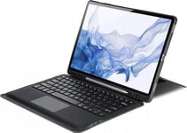 Dux Ducis Dux Ducis Dk Vikbart Fodral Med Trådlöst Tangentbord För Samsung Tab S8 Plus (X800/X806)/S7fe(T730/T736b)/S7 Plus (T970/T976b) Sort