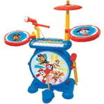 Pat' Patrouille - Batterie Électronique pour enfant - Lumineuse - Complète 3 en 1 - Clavier, cymbales et tabouret - LEXIBOOK