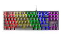 Mars Gaming MK80 Noir, Clavier Gaming Mécanique TKL FRGB, Antighosting, Switch Mécanique Bleu, Langue US