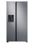 Samsung 635L Side by Side Fridge Freezer, Matte Silver, SRS675DLS