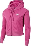 Nike W NSW HRTG Hoodie FZ PK Sweat-Shirt Femme, Cosmic Fuchsia/White/(White), FR : XL (Taille Fabricant : XL)