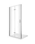 Porte de douche 6 mm pliante pour installation en niche - 63-66,5