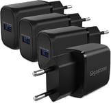 Chargeur Usb 4-Pack 18w 3a 6v, Chargeur Rapide Quick Charge 3.0, Compatible Avec Iphone Ipad Galaxy Google Htc Lg Smartphones