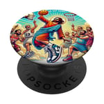 Ballin with the Messiah Rejoignez la communauté Jesus Basketball PopSockets PopGrip Adhésif