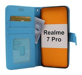 New Standcase Wallet Realme 7 Pro (Ljusblå)