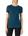 Smartwool Women's Short Sleeve Tee Slim Fit Base Layer Top, TWILIGHT BLUE, M