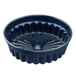 Dr. Oetker Moule à charlotte Back-Liebe émaillé, diamètre : 28 cm, revêtement en émail de qualité supérieure, résistant aux coupures et aux rayures, bleu océan, passe au lave-vaisselle, moule à gâteau