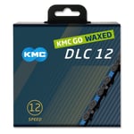 KMC DLC12 Black/Blue Waxed 126L chain