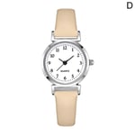 Basic Quartz Watch Dam Small Square Armbandsur Läder Student Beige One size