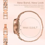 Rose Gold -älykellon ranneke perhoskivillä Galaxy Watch 5:lle, Galaxy Watch 4:lle, Watch 4 Classicille, Active 2:lle ja Watch 3:lle – 20 mm