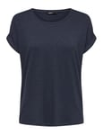 ONLY onlMOSTER S/S O-Neck Top Noos JRS T-Shirt, Navy Blazer, 42 (Taille Fabricant: X-Large) Femme