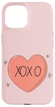 Coque pour iPhone 15 T-shirt XOXO-Design (édition minimaliste)