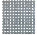 WENKO Tapis de douche Belem, tapis de douche antidérapant avec ventouses, fond de douche classique disposés géométriquement pour tous les bacs de douche courants, en matière plastique, 54x54 cm, gris