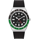 Montre Homme TIMEX Q DIVER GMT TW2W57500 Silicone Noir Vintage