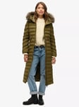 Superdry Fuji Faux Fur Hooded Longline Jacket