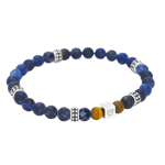 by BILLGREN Silver/beadsarmband | lapis Lazuli/tigeröga | Nobel By Billgren Flerfärgad