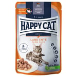 Ekonomipack:  Happy Cat Pouch Meat in Sauce 48 x 85 g  - Farm Duck - anka