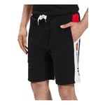 ellesse Men's Bratani Shorts, Black/Red/White, L UK