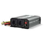 Nedis Power Inverter Modificeret sinus | Indgangsspænding: 24 V DC | Enhedens strømudgangsforbindelse: Type F (CEE 7/3) / USB-A | 230 V AC 50 Hz | 1000 W | Peak-effekt: 2000 W | Skrueterminal | Sølv