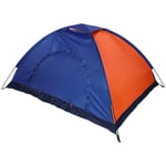 Barnum Tente extérieure imperméable pour camping et randonnée avec porte et fenêtre (bleu orange)