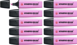 Highlighter - STABILO BOSS ORIGINAL Pastel - Pack of 10 - Frozen Fuchsia