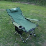 MGWA Mobilier de camping - Chaise pliante portable - Chaise de plage - Lit - Chaise de loisirs et de camping - Chaise de pêche - Couleur : vert, taille S