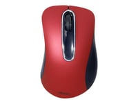 Suza Advance Shape 3D - Souris - optique - 3 boutons - sans fil - 2.4 GHz - récepteur sans fil USB - rouge