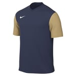 NIKE Men's M NK DF Tiempo PREM II JSY SS T-Shirt, Navy-Gold, XXL