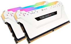 Corsair Vengeance RGB PRO - Kit de Mémorie Enthousiaste (sans mémoire intégrée) Eclairage LED RGB dynamique - Blanc