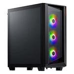 ADATA XPG Cruiser Super Mid-Tower PC Chassis, E-ATX Dimension, Glass Front and Side Panel Design, USB 3.1 Gen 2 Type-C I/O Port, Removable Dust Filter, Black