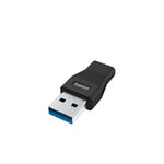 Hama Adaptateur USB vers USB-C (Fiche USB A mâle vers USB C Femelle, Connecteur PC, Ordinateur Portable, MacBook, Tablette avec câble USB-C ou hub USB-C, Convertisseur USB, 5 Gbit/s) Noir