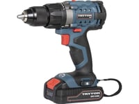 Tryton Drill Driver 20V Drill Driver, Set 1H, 2 Lithium Batteries 2Ah, 2 Gears