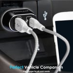 TECHGEAR 63W 2 USB PD Power Delivery USB C & Quick Charge 3.0 Fast Car Charger