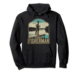 Legendary Fisherman Sunset Fishing Trips Gifts Men Outdoors Pullover Hoodie