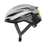 ABUS StormChaser Racing Bike Helmet - Lightweight and Comfortable Bicycle Helmet for Professional Cycling for Women and Men - Silver, Size L