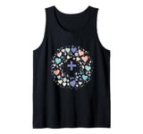 Colorful Heart Mandala Design for Mindfulness and Yoga Tank Top