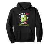 Just A Girl Who Loves Pickle Juice Fitness Vegan Cucumber Pullover Hoodie